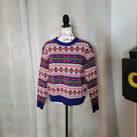 NWT J. Crew Fair Isle 100% Lambs Wool Crewneck Sweater - Size XS - Picture 3 of 11
